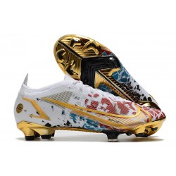 Nike Mercurial Vapor 14 Elite FG Blanco Oro Azul Rojo