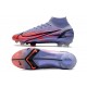 Nike Bota Mercurial Superfly 8 Elite FG Mbappe Lila Claro Plateado Metalizado