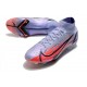 Nike Bota Mercurial Superfly 8 Elite FG Mbappe Lila Claro Plateado Metalizado