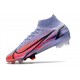 Nike Bota Mercurial Superfly 8 Elite FG Mbappe Lila Claro Plateado Metalizado