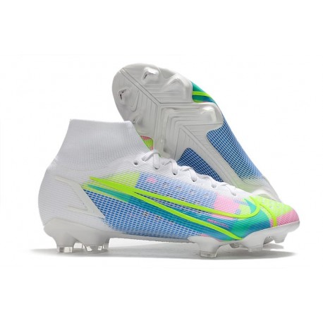 Nike Bota Mercurial Superfly 8 Elite FG Blanco Azul