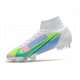 Nike Bota Mercurial Superfly 8 Elite FG Blanco Azul