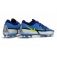 Bota Nike Phantom GT2 Elite FG Azul Gris Amarillo