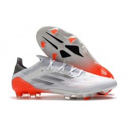 Botas fútbol Adidas X Speedflow.1 FG Blanco Hierro Metálico Rojo Solar