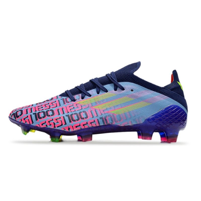 Botas fútbol Adidas X Speedflow.1 FG Tacos Messi Azul Rosa Amarillo
