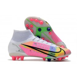 Nike Mercurial Superfly 8 Elite AG Blanco Platino Rosa