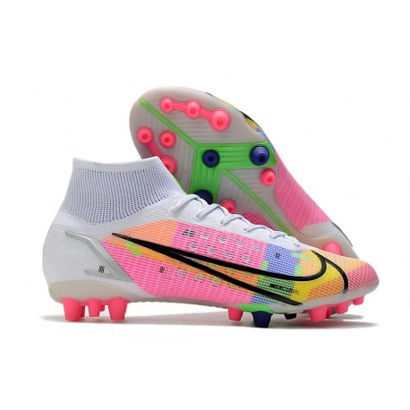 Nike Mercurial Superfly 8 Elite AG Blanco Platino Rosa