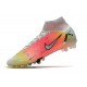 Nike Mercurial Superfly 8 Elite AG Blanco Negro Metálico Plateado