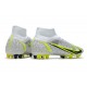 Nike Mercurial Superfly 8 Elite AG Blanco Negro Metálico Plateado