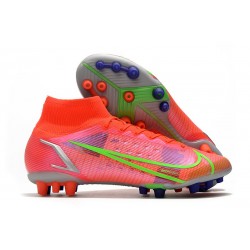 Nike Mercurial Superfly 8 Elite AG Carmesi Plateado Metalizado