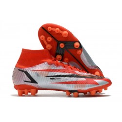 Nike Mercurial Superfly 8 Elite AG Chile Rojo Negro Blanco Naranja