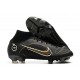 Nike Mercurial Superfly VIII Elite DF FG Negro Dorado Metalizado Plateado Metalizado