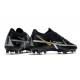 Bota Nike Phantom GT2 Elite FG Negro Gris Metálico Dorado Metalizado