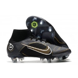 Nike Mercurial Superfly 8 Elite SG Negro Dorado Metalizado Plateado Metalizado