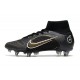 Nike Mercurial Superfly 8 Elite SG Negro Dorado Metalizado Plateado Metalizado