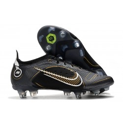 Nike Mercurial Vapor XIV Elite SG Pro Negro Dorado Metalizado Plateado Metalizado