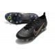 Nike Mercurial Vapor XIV Elite SG Pro Negro Dorado Metalizado Plateado Metalizado