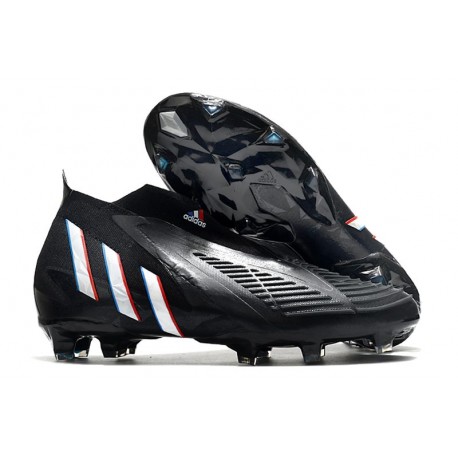 Tacos de Futbol adidas Predator Edge+ FG Negro Blanco Rojo