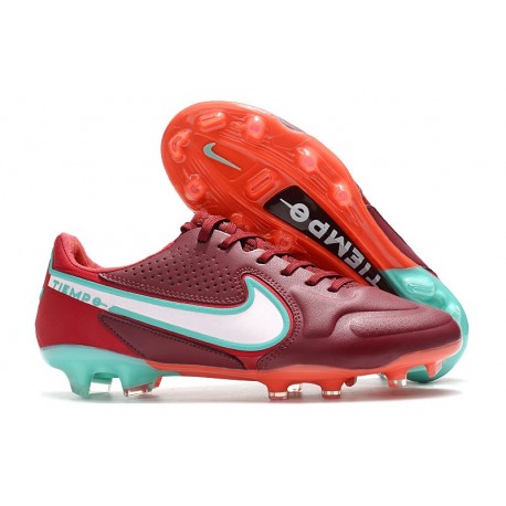 Nike Botas Hombre Tiempo Legend 9 Elite FG Rojo Blanco Mystic Hibiscus