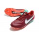 Nike Botas Hombre Tiempo Legend 9 Elite FG Rojo Blanco Mystic Hibiscus