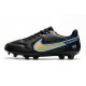 Nike Botas Hombre Tiempo Legend 9 Elite FG Negro Oro Azul