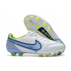 Nike Botas Hombre Tiempo Legend 9 Elite FG Blanco Azul