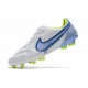 Nike Botas Hombre Tiempo Legend 9 Elite FG Blanco Azul