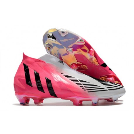 Tacos de Futbol adidas Predator Edge+ FG Solar Rosa Negro Blanco