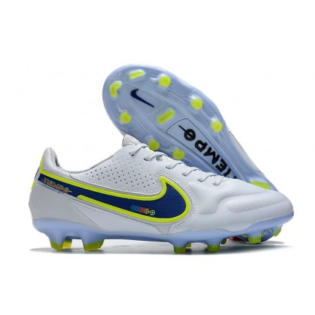 Nike Botas Hombre Tiempo Legend 9 Elite FG Blanco Azul