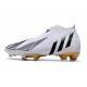 Tacos de Futbol adidas Predator Edge+ FG Blanco Negro Oro