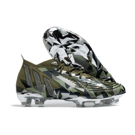 adidas Predator Edge.1 FG Crystal Focus Oliva Plateado Metálico Magic Lima