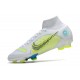 Nike Mercurial Superfly VIII Elite DF FG Blanco Amarillo Azul