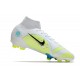 Nike Mercurial Superfly VIII Elite DF FG Blanco Amarillo Azul