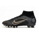 Nike Mercurial Superfly 8 Elite AG Negro Dorado Metalizado Plateado Metalizado