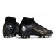 Nike Mercurial Superfly 8 Elite AG Negro Dorado Metalizado Plateado Metalizado