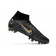 Nike Mercurial Superfly 8 Elite AG Negro Dorado Metalizado Plateado Metalizado