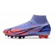 Nike Mercurial Superfly 8 Elite AG Mbappe Lila Claro Plateado Metalizado