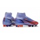 Nike Mercurial Superfly 8 Elite AG Mbappe Lila Claro Plateado Metalizado