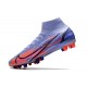 Nike Mercurial Superfly 8 Elite AG Mbappe Lila Claro Plateado Metalizado