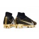 Nike Zoom Mercurial Superfly IX Elite FG Negro Metal Oro