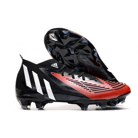 adidas Predator Edge.1 FG Bota Negro Rojo Blanco