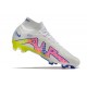 Nike Zoom Mercurial Superfly 9 Elite FG Blanco Azul Rosa