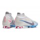 Nike Zoom Mercurial Superfly 9 Elite FG Blanco Azul