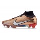 Nike Zoom Mercurial Superfly 9 Elite FG Bronce Blanco Azul