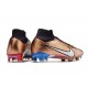 Nike Zoom Mercurial Superfly 9 Elite FG Bronce Blanco Azul