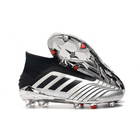 Botas de fútbol adidas Predator 19+ Fg - Plata Negro