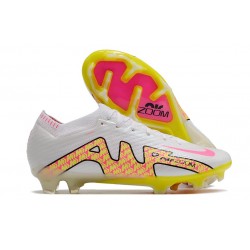 Nike Zoom Mercurial Vapor XV Elite FG Blanco Rosa Amarillo