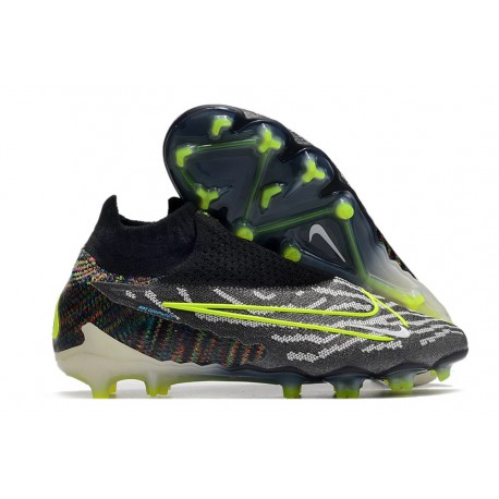 Nike Phantom GX Elite DF Link FG Negro Voltio Blanco Azul Glow