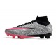 Nike Zoom Mercurial Superfly 9 Elite FG Plateado Metalizado Rosa Negro