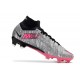 Nike Zoom Mercurial Superfly 9 Elite FG Plateado Metalizado Rosa Negro